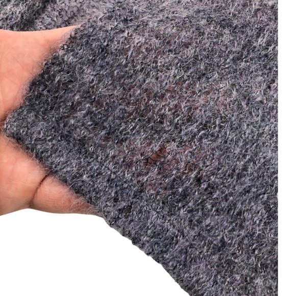 Vintage Mohair Cardigan Kay Unger Soft Purple One Button Sweater Womens Medium - Picture 2 of 6